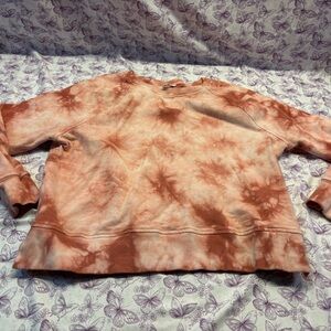🪄Time and Tru Peach and Coral Tie-Dye Top